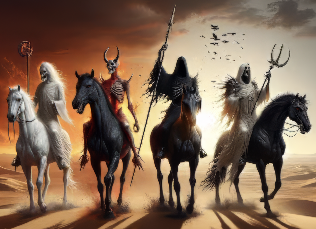 De fyra apokalyptiska h&auml;starna